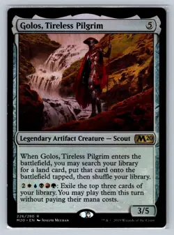 MTG Core Set 2020 #226 Golos, Tireless Pilgrim Rare Legendary Artifact Creature - Image 1