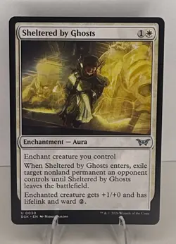 MTG DSK-0030 Sheltered by Ghosts - Duskmourn: House of Horror TCG - Image 1