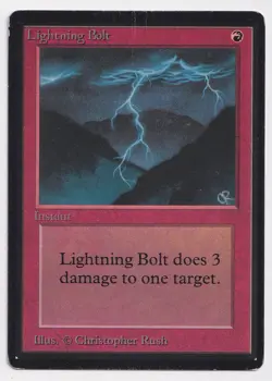 Lightning Bolt -Beta Edition -HP+ #4 - MTG -FREE SHIPPING! - Image 1