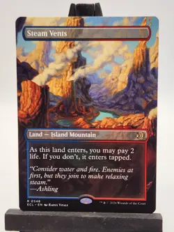 Steam Vents (Borderless) Lorwyn Eclipsed Regular MTG #348 - NM - Image 1