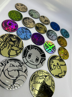 Pokemon TCG lot of 20 Official Coins Jumbo and Standard (No Duplicates) - Image 2