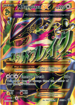 Pokemon TCG M Rayquaza EX (OVERSIZED) 098/098 Jumbo Cards Holo - Image 1