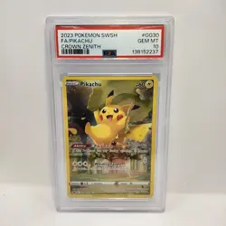 Pokemon Crown Zenith Pikachu PSA 10 Gem Mint #GG30 SWSH Graded - Image 1