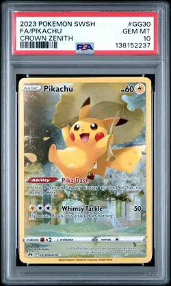 Pokemon Crown Zenith Pikachu PSA 10 Gem Mint #GG30 SWSH Graded - Image 3