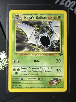 Koga's Golbat 46/132, Gym Challenge, Pokemon TCG, WOTC, 2000, Uncommon, NM - Image 1