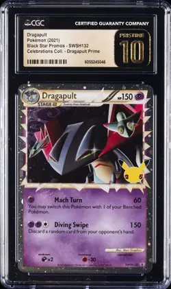 2021 POKEMON BLACK STAR PROMOS - CELEBRATIONS COLL. DRAGAPULT CGC 10 PERFECT - Image 1