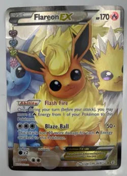 Pokemon Flareon EX Full Art RC28/RC32 Generations Holo Ultra Rare - Image 1