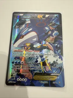 Pokemon Team Aqua's Kyogre EX 6/34 Double Crisis Holo 2015 Ft. Archie & Shelly - Image 1