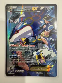 Pokemon Team Aqua's Kyogre EX 6/34 Double Crisis Holo 2015 Ft. Archie & Shelly - Image 3