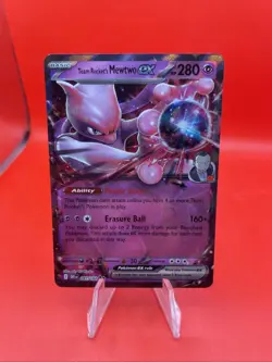 Pokemon TCG SV10 Team Rocket's Mewtwo ex # 081 / 182 Double Rare Near Mint - Image 1