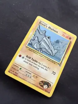 Brock’s Rhyhorn 70/132 | Gym Heroes | Non Holo Pokemon Card LP - Image 2