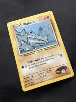 Brock’s Rhyhorn 70/132 | Gym Heroes | Non Holo Pokemon Card LP - Image 3
