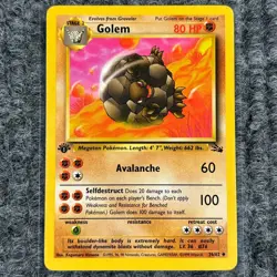 Vintage Pokemon Fossil Golem 1st Edition 36/62 Uncommon Vintage LP - Image 1