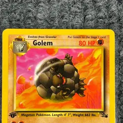 Vintage Pokemon Fossil Golem 1st Edition 36/62 Uncommon Vintage LP - Image 3