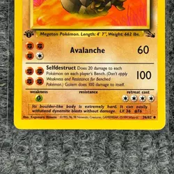 Vintage Pokemon Fossil Golem 1st Edition 36/62 Uncommon Vintage LP - Image 4