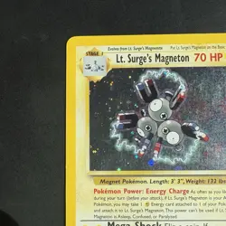 Pokemon Vintage Holo Rare Lt. Surge's Magneton Gym Heroes Wotc 2000 - Image 2