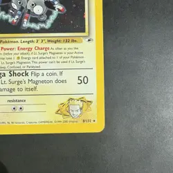 Pokemon Vintage Holo Rare Lt. Surge's Magneton Gym Heroes Wotc 2000 - Image 4