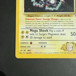 Pokemon Vintage Holo Rare Lt. Surge's Magneton Gym Heroes Wotc 2000 - Image 5
