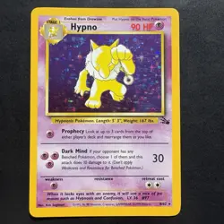 Pokemon Vintage Holo Rare Hypno 8/62 Fossil WotC 1999 - Image 1