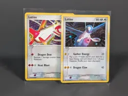 Pair of SWIRLS! 💫 Latias & Latios Holo 4/10 & 2/10 2004 Pokemon TCG EX set - Image 2