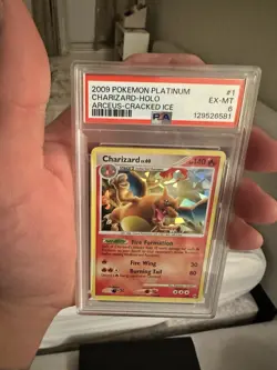 Vintage PSA 6 Charizard Cracked Ice Holo #1 Platinum Arceus 2009 Pokemon TCG - Image 2
