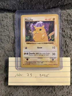 Pikachu - 58/102 - Shadowless Common - Base Set - Pokemon TCG - MP - Image 3