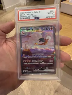 Pokemon japanese CHARIZARD ex SV2a/ #201/ PSA10 - Image 1