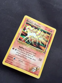 Pokemon TCG Blaine's Ponyta Gym Heroes 63/132 Regular Unlimited Common MP - Image 2