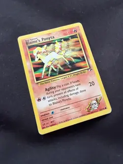 Pokemon TCG Blaine's Ponyta Gym Heroes 63/132 Regular Unlimited Common MP - Image 3