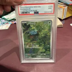 2023 Pokemon Mew en Bulbasaur Illustration Rare Card #166/165 PSA 9 - Image 1