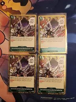 X4 Playset - Demon Aura Nine Sword Style Asura Blades Drawn OP12-037 (R) - Image 1