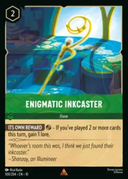 Enigmatic Inkcaster 100/204 COLD FOIL Whispers in the Well Disney Lorcana - Image 1