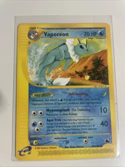 Vaporeon Skyridge 33/144 Regular 2003 Near Mint Pokemon Card - Image 1