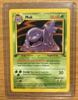 1999 Pokemon Fossil Muk 1st Edition #28/62 Non-Holo NM OR BETTER NP - Image 1
