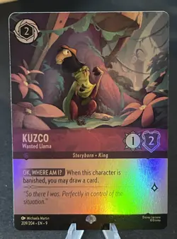 Disney Lorcana Fabled KUZCO Wanted Llama Epic Foil #209/204 - MINT - FREE SHIP - Image 1