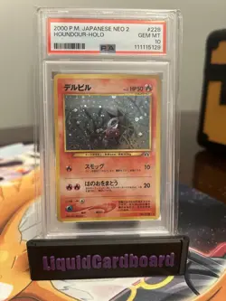 2000 POKEMON JAPANESE NEO 2 #228 HOUNDOUR-HOLO PSA 10 - Image 1