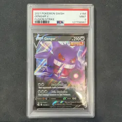 2021 Pokemon Gengar V 156 PSA 9 Sword & Shield Fusion Strike 156/264 - Image 1