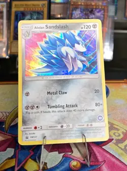 Pokemon SM127 Alolan Sandslash Holo Black Star Promo Card Sun & Moon - Image 1
