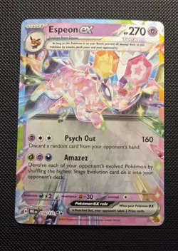Pokemon TCG Espeon EX Double Rare Prismatic Evolutions Card 034/131 NM - Image 1