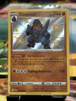 Coalossal SV069/SV122 Pokemon Card Secret Rare Shining Fates Shiny Vault NM/M - Image 1