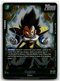Dragon Ball Card Fusion World Vegeta FB04-069 Foil - Image 1