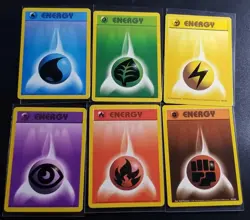 Pokemon 1999 Base Set Unlimited Energy 6 Card Set / Lot # 97-102 - Image 1