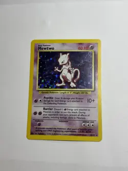 MEWTWO 10/102 - Holo RARE - VINTAGE WOTC POKEMON CARD - BASE SET - LP-MP - Image 1