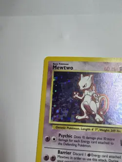MEWTWO 10/102 - Holo RARE - VINTAGE WOTC POKEMON CARD - BASE SET - LP-MP - Image 5