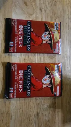 Two (2) One Piece Card Game OP-13 Carrying On His Will Booster Packs (English) - Image 1