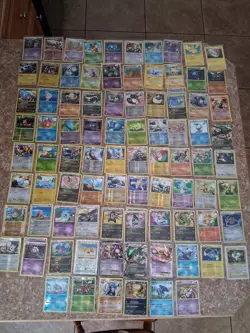 Pokemon Cards Lot Of 90 Mixed Years A Few Duplicates All In Protective Sleeve - Image 1