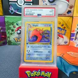 PSA 9 MINT 1999 Pokemon Game 1st Edition Fossil Kingler 38 - Image 1
