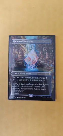 Magic The Gathering Hallowed Fountain (Borderless) Lorwyn Eclipsed Regular Rare - Image 1