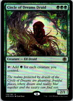 Circle of Dreams Druid R Foil Adventures in the Forgotten Realms 176 NM - Image 1