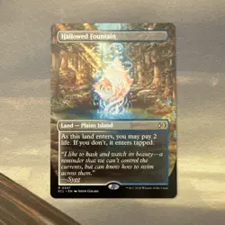Hallowed Fountain MINT Borderless 347 Lorwyn Eclipsed ECL MTG Rare Land Unplayed - Image 1